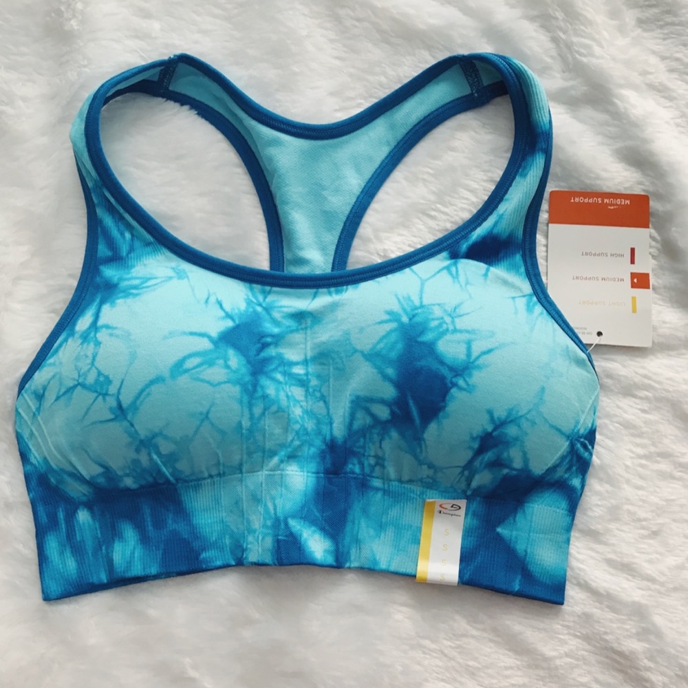 ❗️SOLD❗️NWT Champion Acid Wash Blue Sports Bra